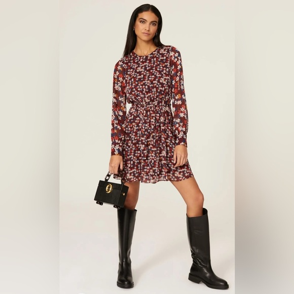 Jason Wu Collective Red Floral Tie Waist Dress Size 4